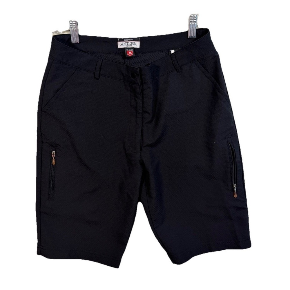 Antigua Golf Shorts, Women,Size 6, Black, Desert Dry Dry,‎ Black, Cargo Pockets
